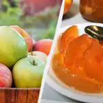 Bärnstensfärgad äppelsylt: skivorna är lika genomskinliga som klubbor